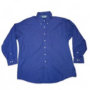 Tommy Hilfiger Men’s Blue Ithaca check long sleeve button down shirt Size XXL
